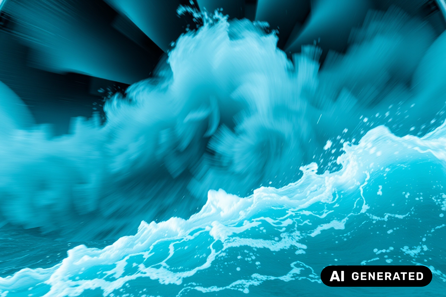 Wasser mit Wasserturbine/eine Verlinkung des Bildes führt zur Forschungsprojektwebsite